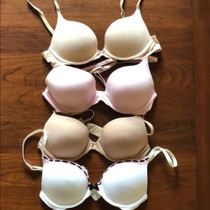 Four cotton bras.
